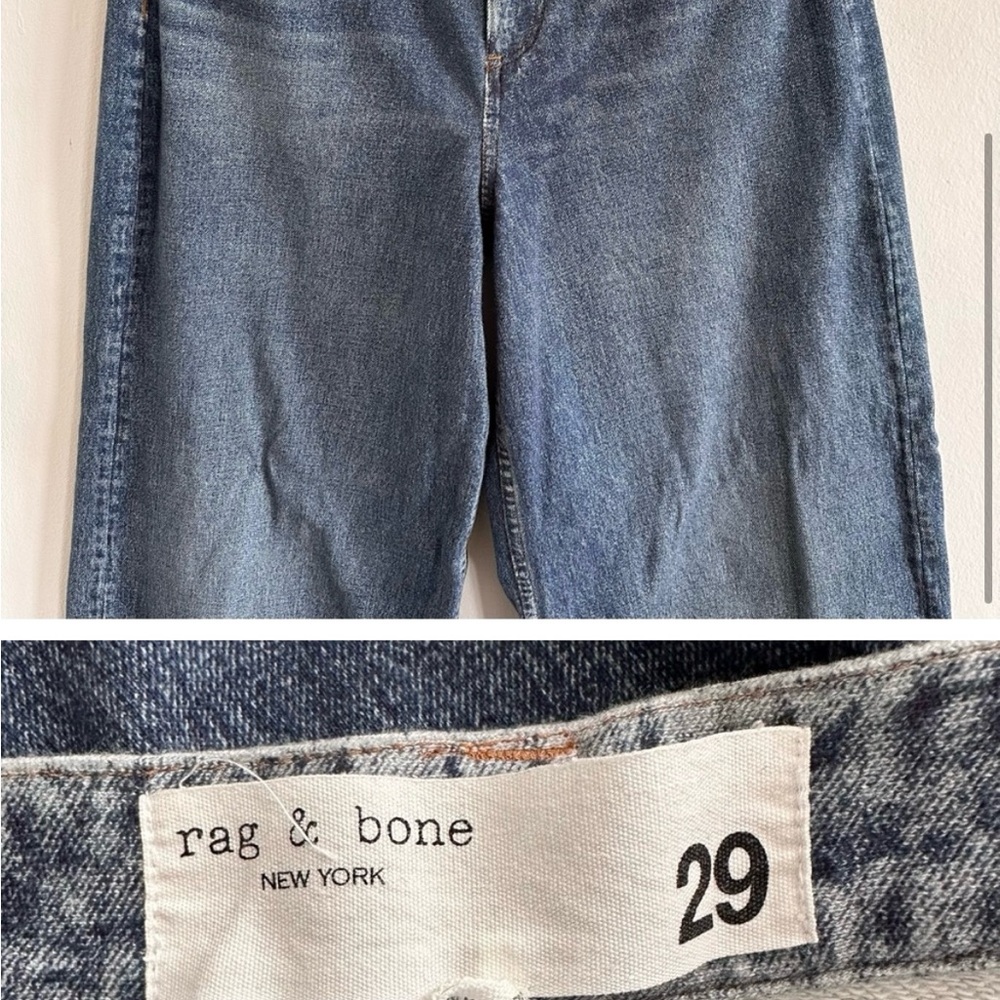 Rag and Bone Miramar Sofie ankle wide leg sweat jeans size 29 …24 1/4 inseam